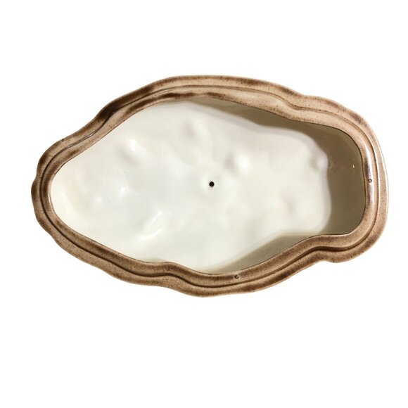 Baked Potato Shaped Covered Dish VTG Ceramic Serving Bowl Casserole Lid 1970s - Picture 4 of 10